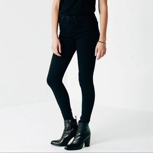 dstld high waisted black skinny jeans 24x28